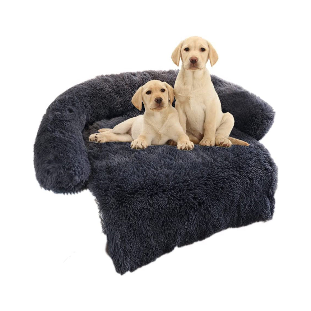 PETSWOL Calming Pet Bed - Fluffy Plush Dog Mat for Comfort and Furniture Protection_3