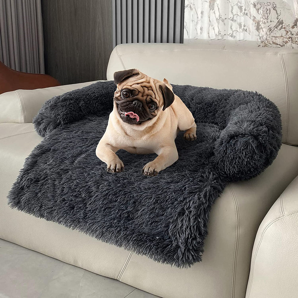 PETSWOL Calming Pet Bed - Fluffy Plush Dog Mat for Comfort and Furniture Protection_8
