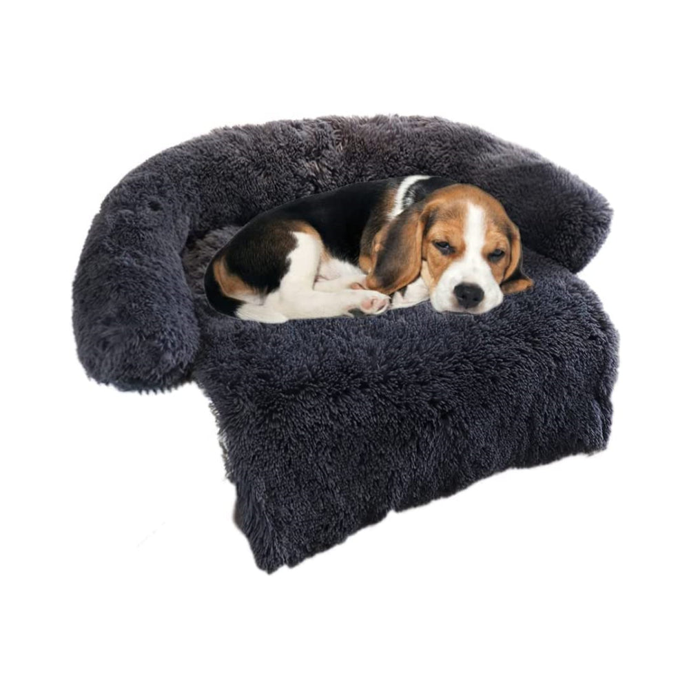 PETSWOL Calming Pet Bed - Fluffy Plush Dog Mat for Comfort and Furniture Protection_2