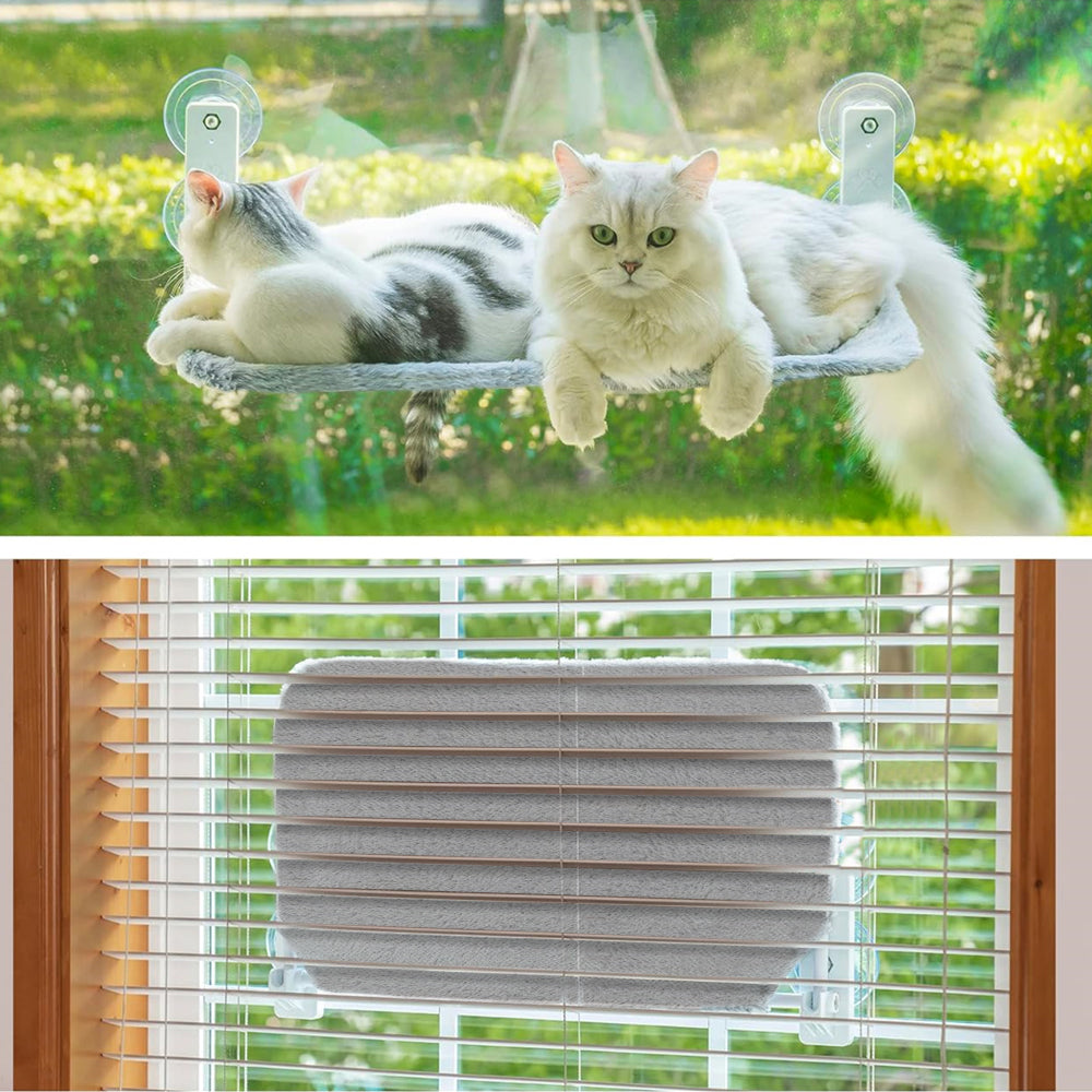 PETSWOL Foldable Cordless Cat Window Perch For Wall With Strong Suction Cups_1