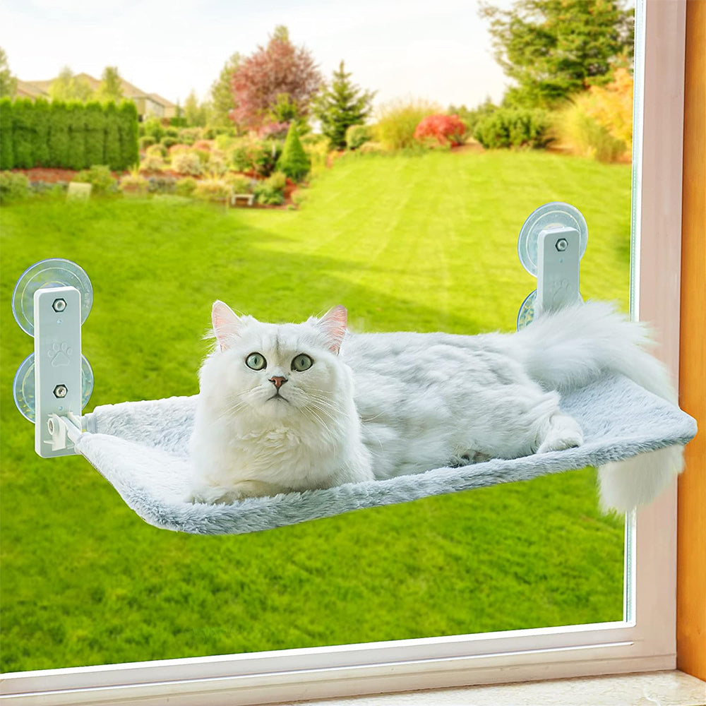 PETSWOL Foldable Cordless Cat Window Perch For Wall With Strong Suction Cups_3